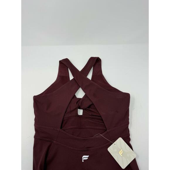 Fabletics Women's Maroon Twist Front Athletic Onesie XS - Picture 4 of 4